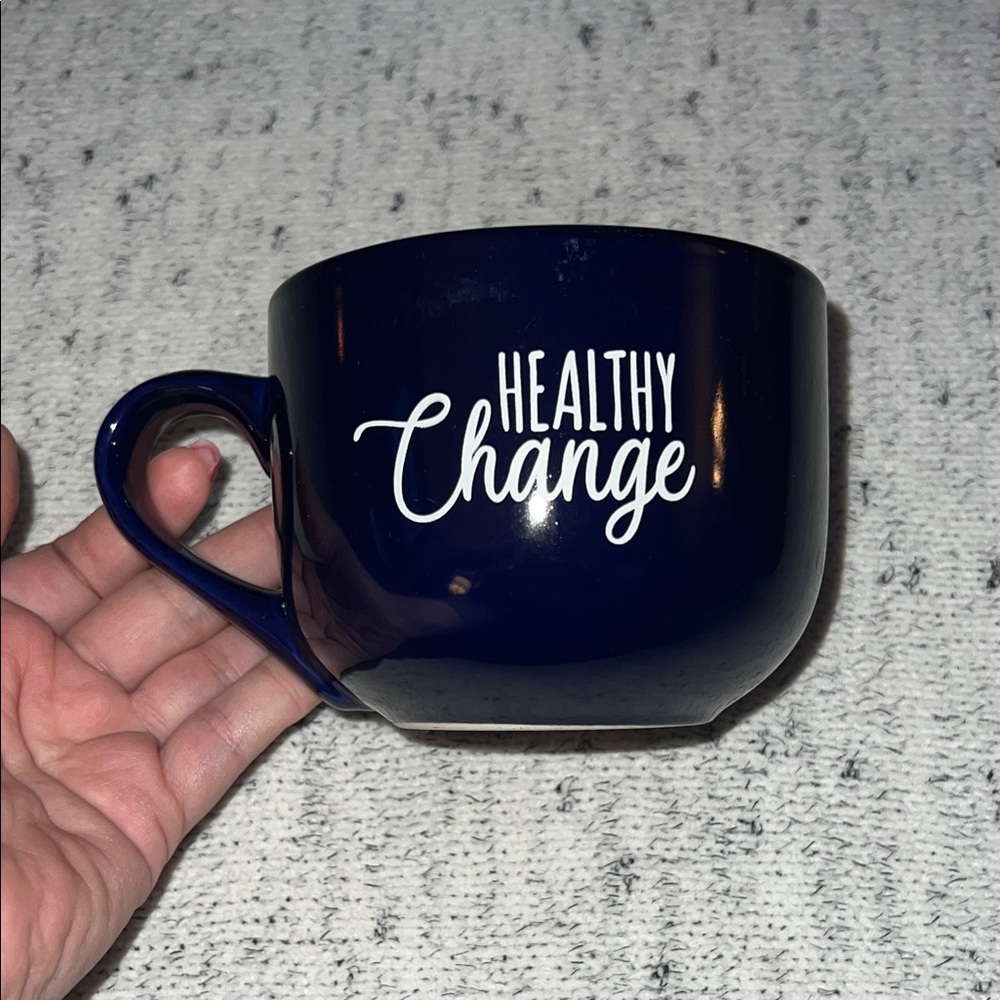 Isagenix Navy Blue Mug with 'Healthy Change' Text